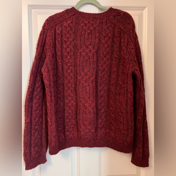 *FINAL* Benetton Alpaca Blend Wine Vintage Sweater - XL - Picture 2 of 5